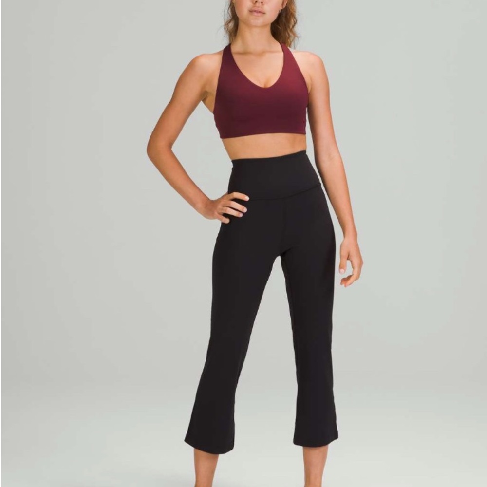 Lululemon Groove Cropped Flare Black Leggings